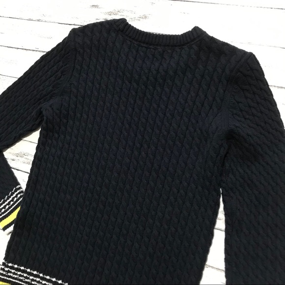 Tommy Hilfiger Button Shoulder Cable Knit Crewneck Sweater - Picture 14 of 16